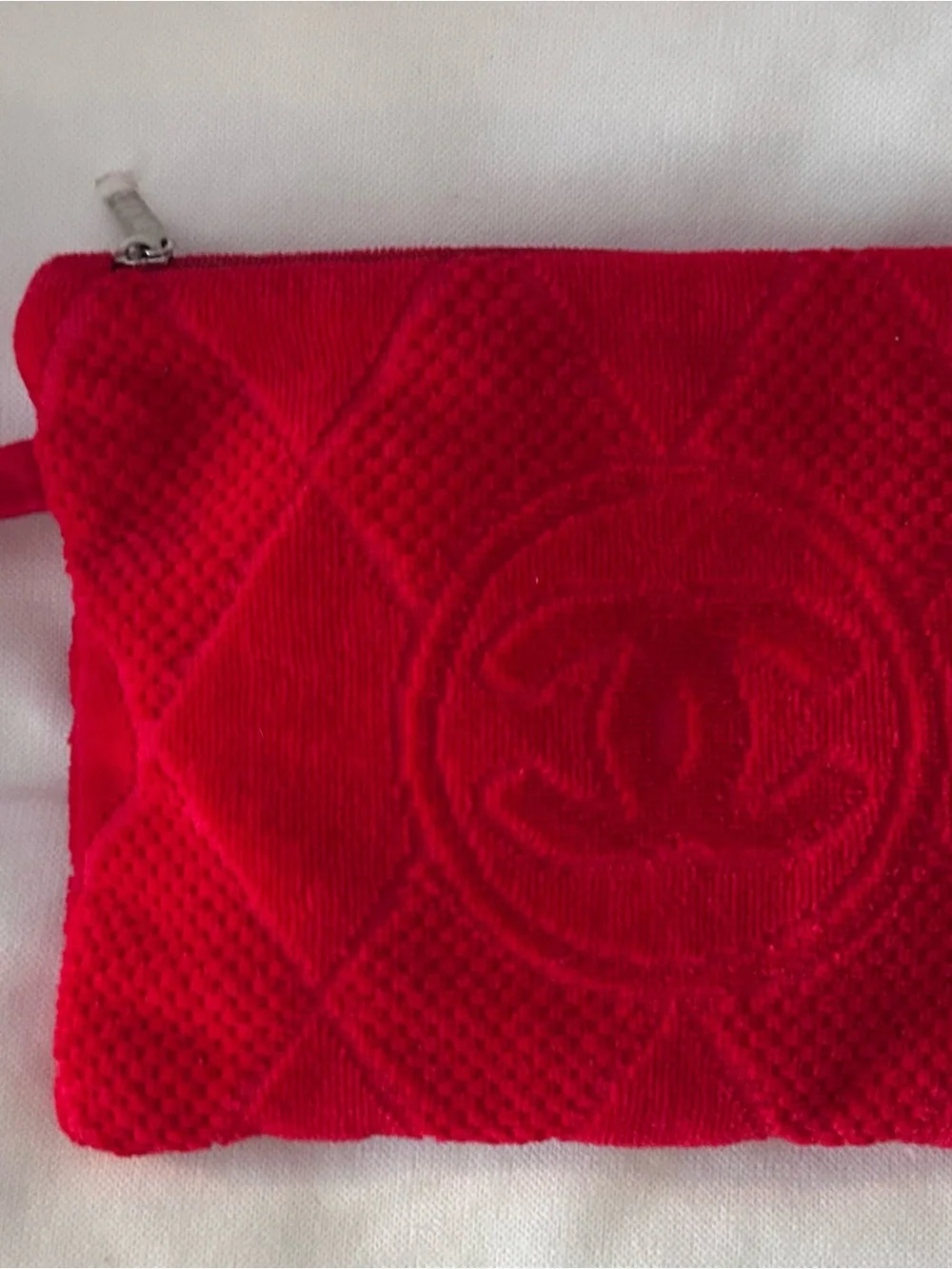 CHANEL Red Terry 3 pc. Beach Set - Picture 3 of 13